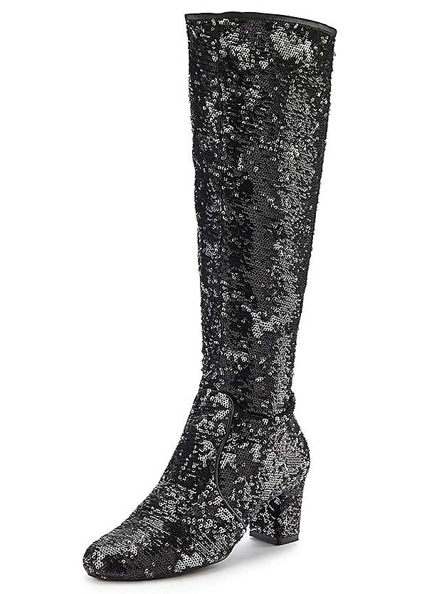 Sparkly boots clearance black