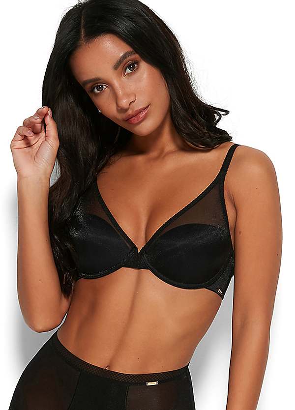 LASCANA Underwired Lace High Apex Padded T-Shirt Bra