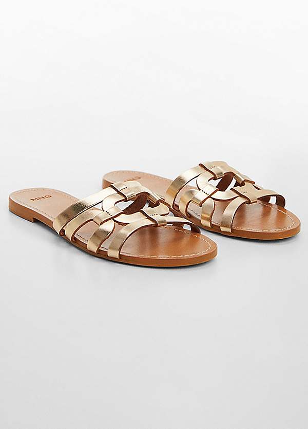 Gold Pisco Sandals by Mango Look Again