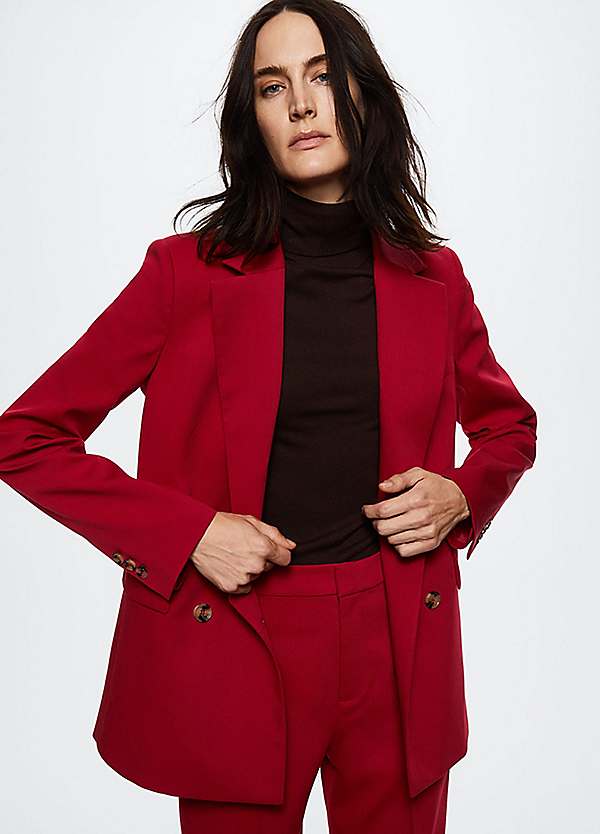 Red hot sale blazer mango