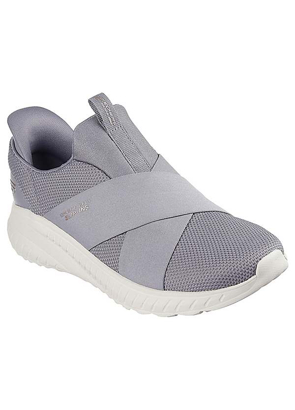 Skechers grey womens trainers online