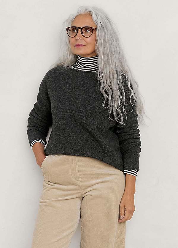 Merino Wool Textured Knit Tights | Woman | Night