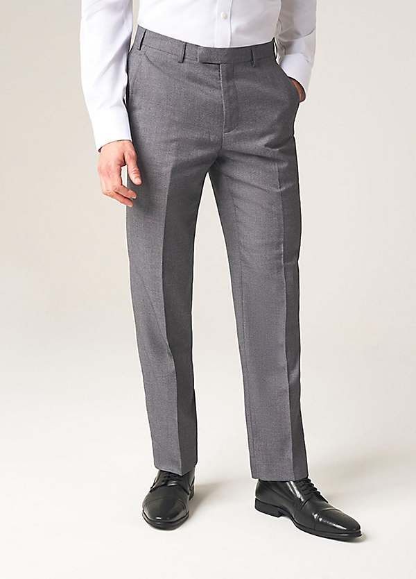 Harcourt Silver Grey Tailored Fit Suit Trousers by Skopes Look Again