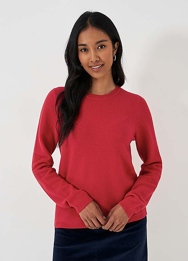 Harmony Merino Wool Blend Crew Neck Jumper by Crew Clothing