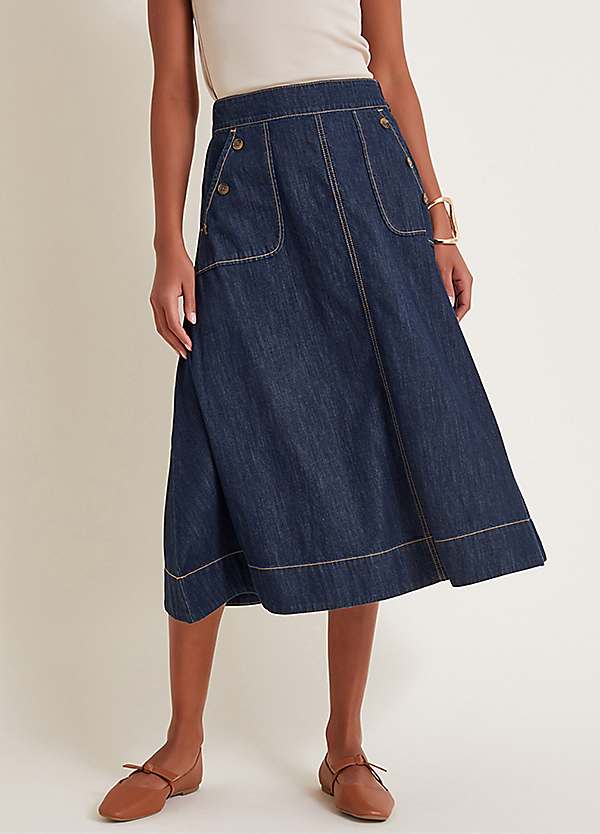 Harper Blue Denim Skirt by Monsoon Look Again