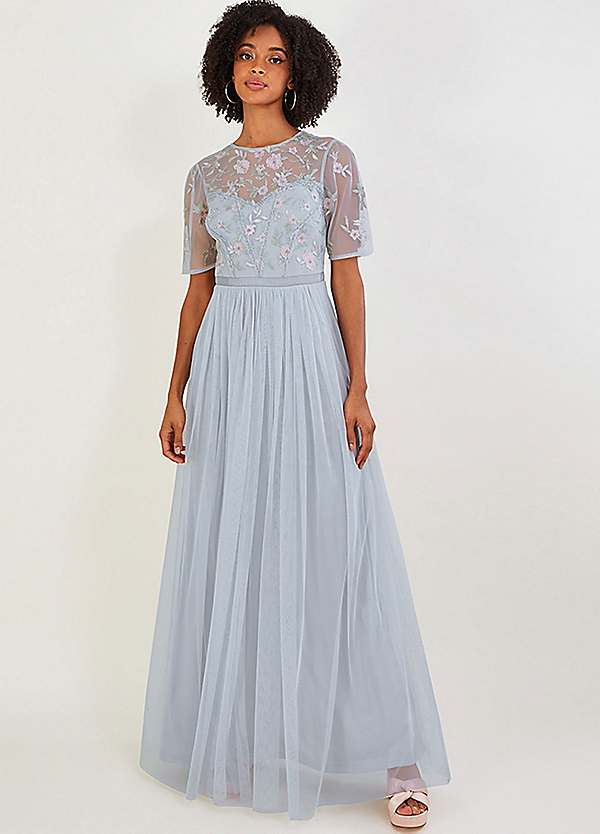 Harri Embellished Maxi Dress in Recycled Polyester by Monsoon Look Again