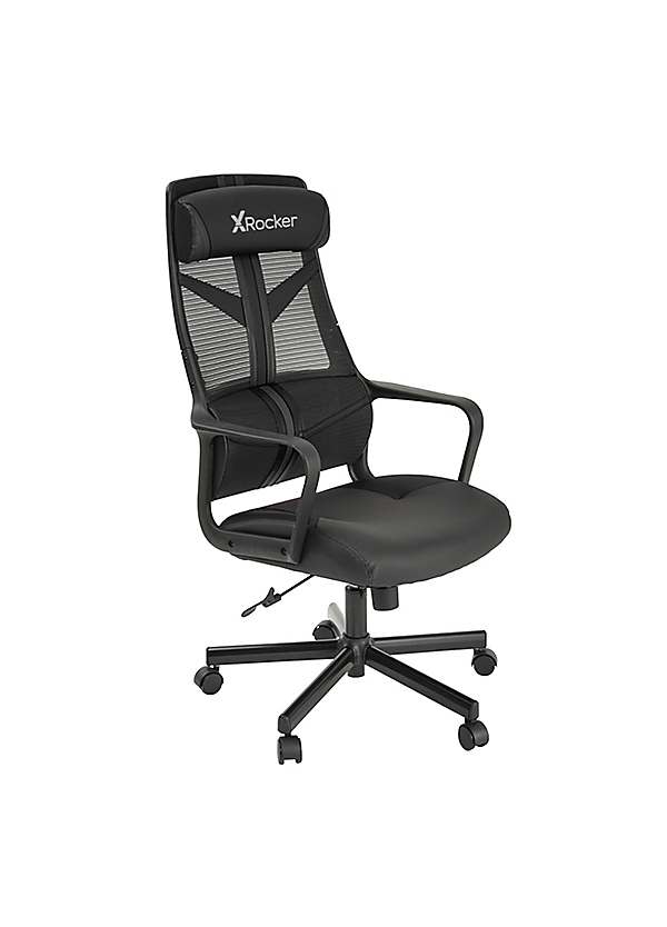 Helix Office PC Gaming Mesh Chair Black by X Rocker Look Again