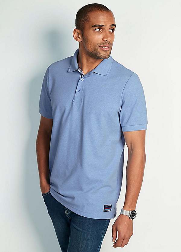 Help For Heroes Short Sleeve Marl Polo Shirt by Cotton Traders Look Again