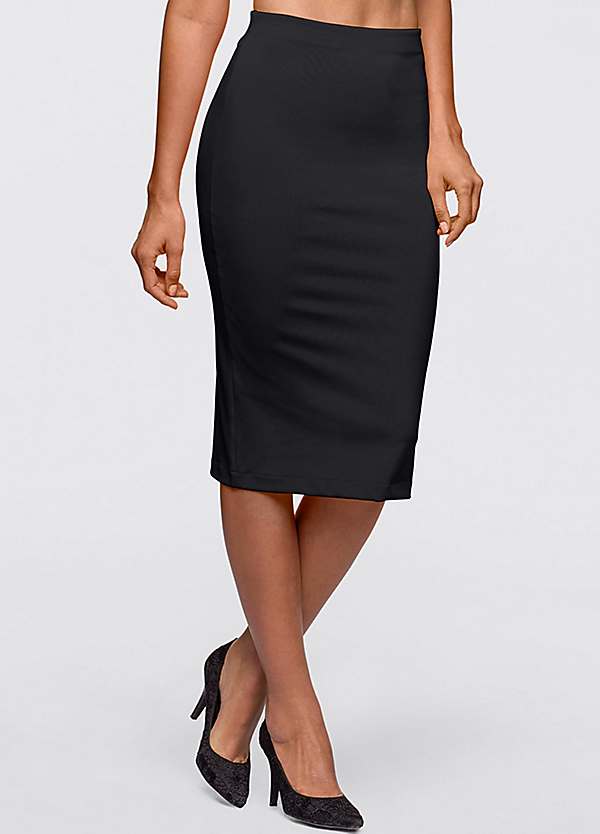 High Rise Pencil Midi Skirt by bonprix