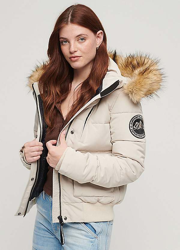 Hooded Everest Puffer Bomber Jacket by Superdry