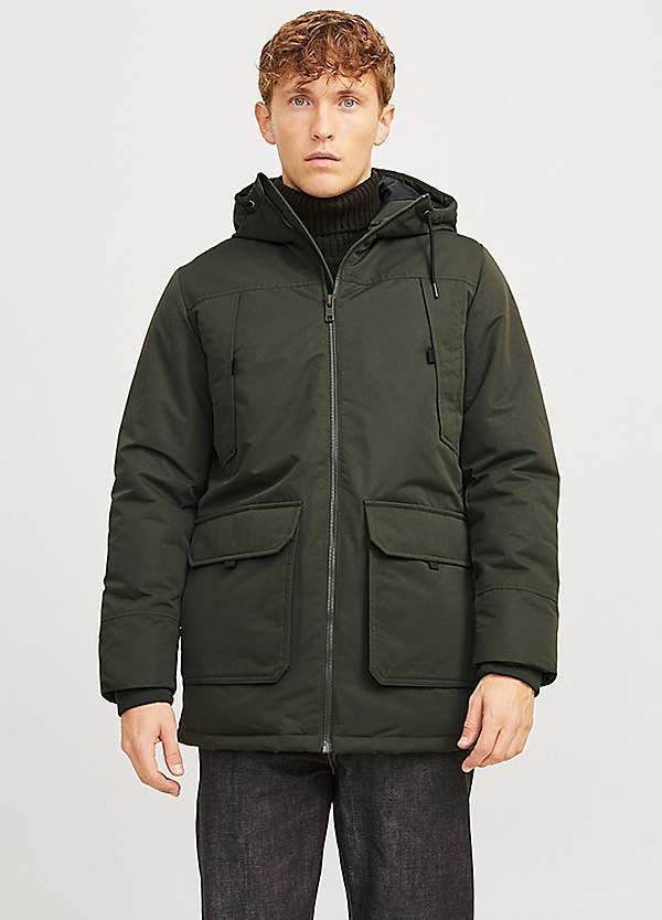 Jack & jones hooded parka coat best sale