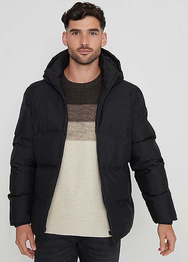 Padded jacket with belt online