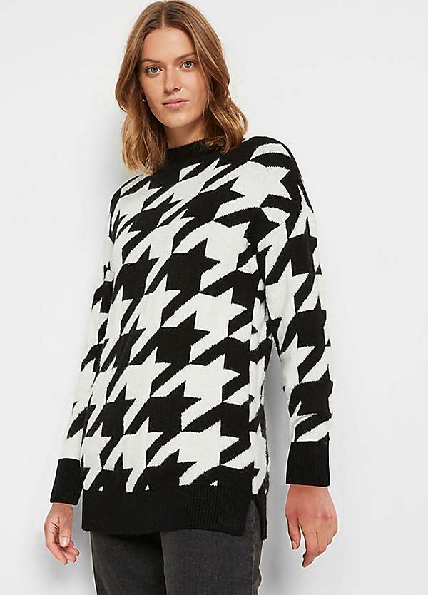 Houndstooth jumper clearance