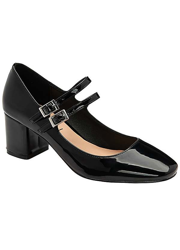 Howth Black Patent Ladies Mary Jane Shoes by Ravel Look Again