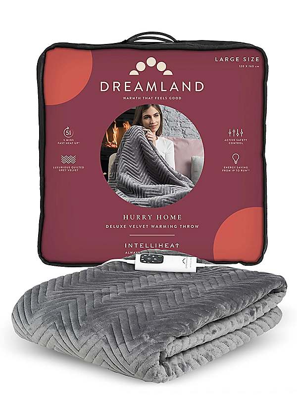 Hurry Home Deluxe Velvet Warming Throw by Dreamland | Look Again