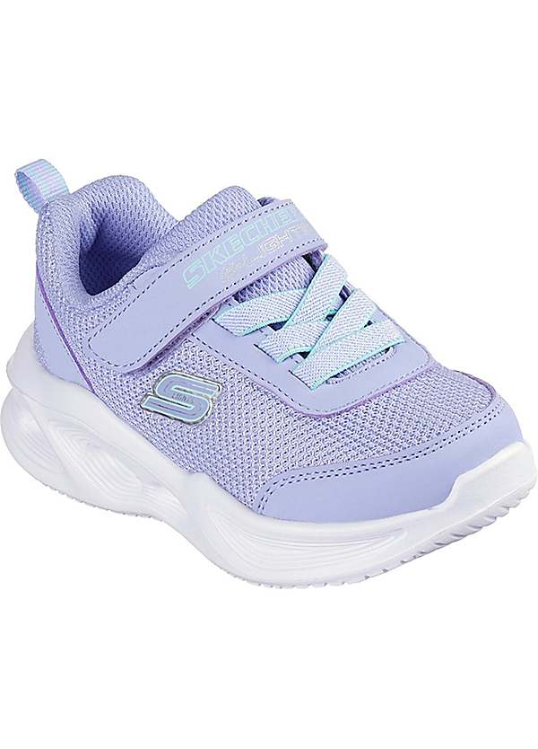 Infant Girls Blue Sola Glow Trainers by Skechers Look Again