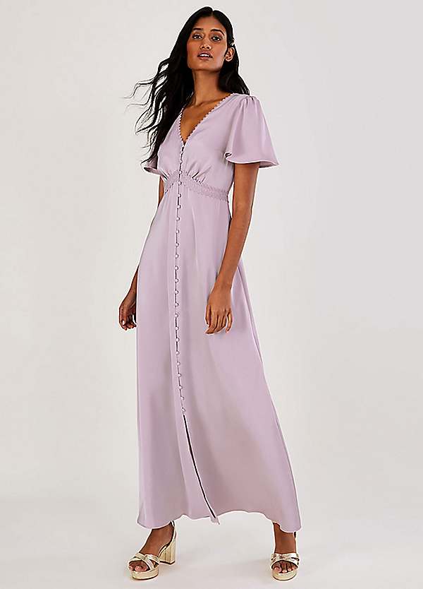 Ivy Satin Maxi Dress by Monsoon Look Again