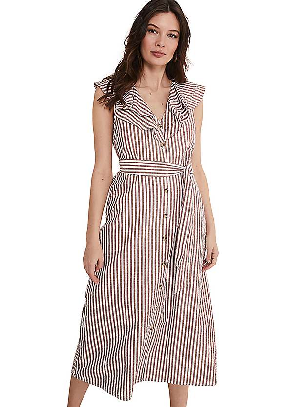 【PHASE EIGHT】Jamilla Striped Midi Dress ミディドレス Jamilla Stripe Midi Dress by Phase Eight | Look Again