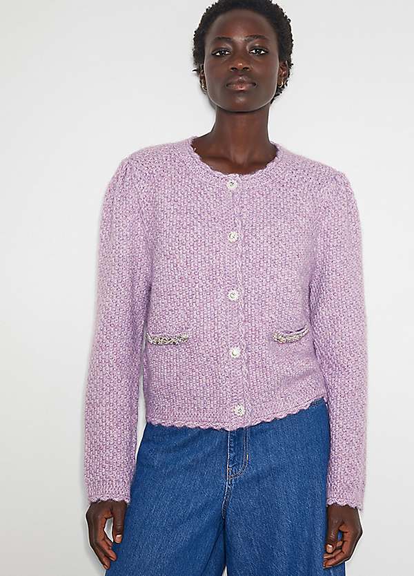 Monsoon pink cardigan hotsell