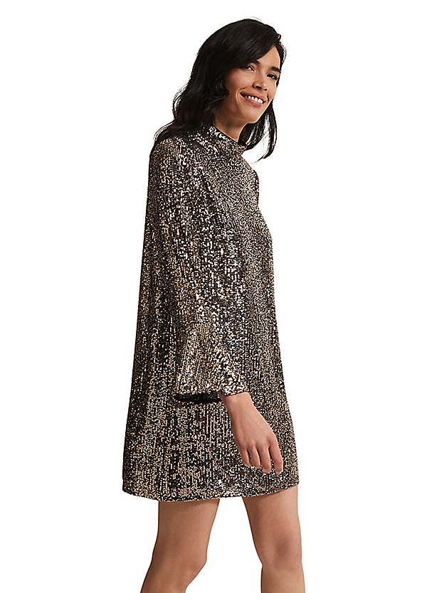 Jemima Sequin Shift Mini Dress by Phase Eight Look Again