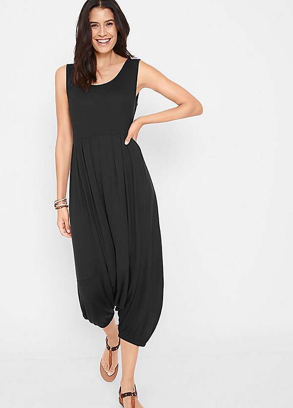 Black harem jumpsuit uk online