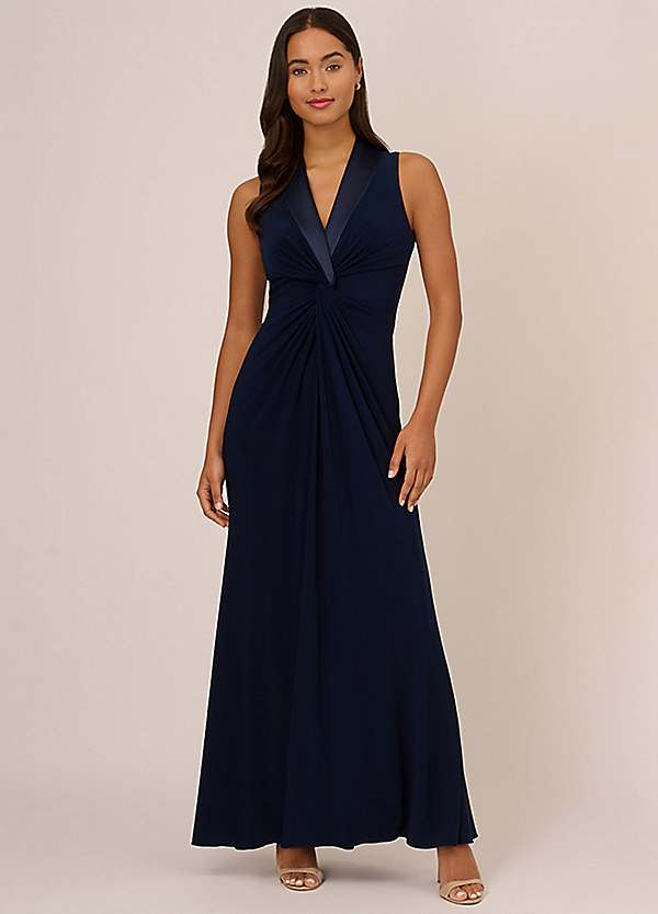 Jersey Tuxedo Gown by Adrianna Papell Look Again