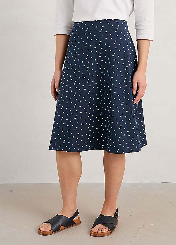 Jersey skirt cheap navy blue