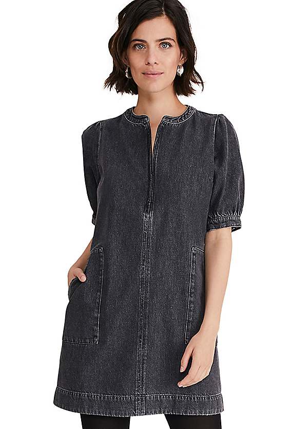 Denim shift dress top australia