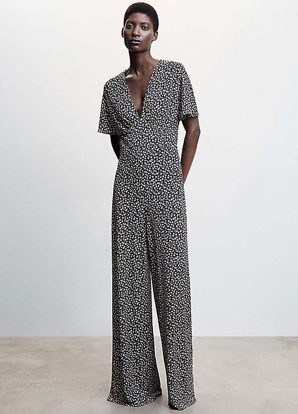 Mango polka dot long 2024 jumpsuit