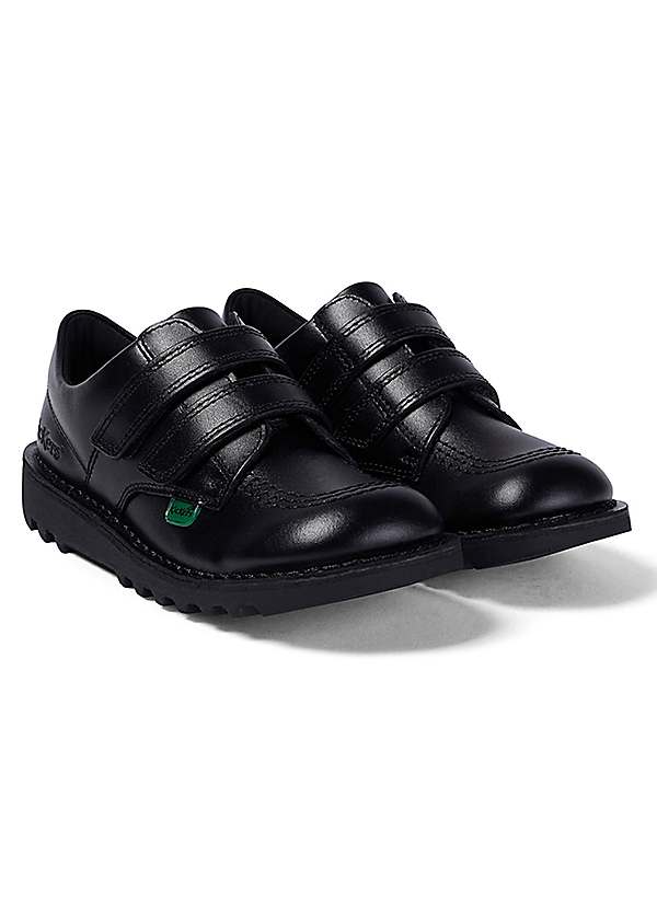 Kickers black best sale leather shoes