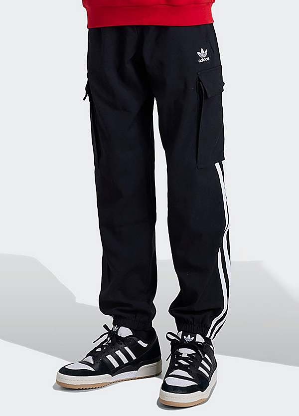 Kids 3 Stripe Cargo Joggers by adidas Originals