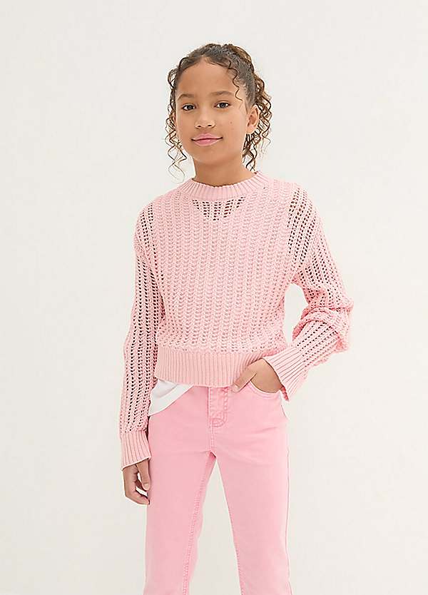 Kids Crew Neck Knitted Jumper by bonprix Look Again