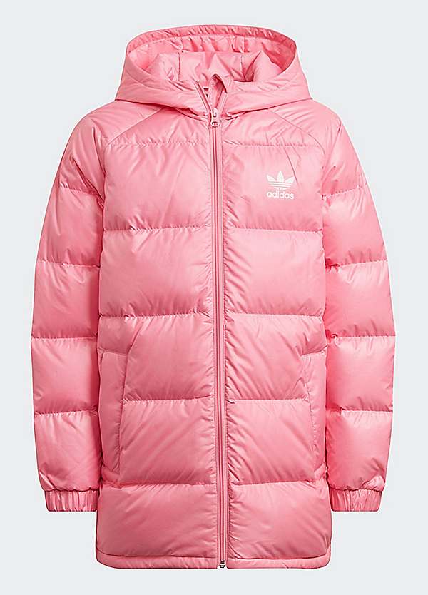 Adidas originals trefoil fur padded 2024 parka jacket