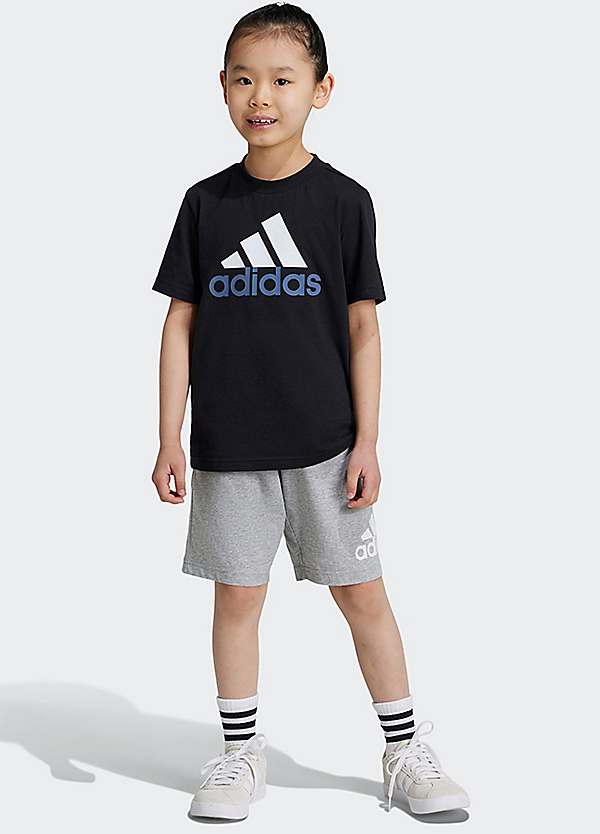 Kids Logo Print T-Shirt Shorts by adidas Sportswear Look Again