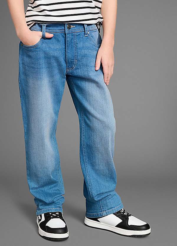 Kids Loose Fit Wide-Leg Jeans by KangaROOS Look Again