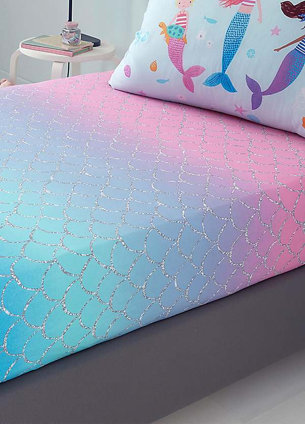 Kids Mermaid Fitted Sheet by Catherine Lansfield Look Again