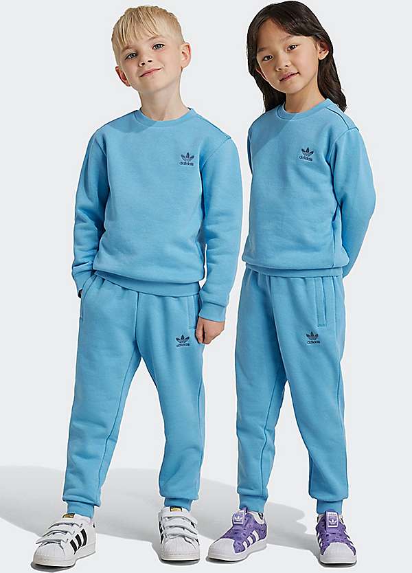 Boys blue adidas tracksuit best sale