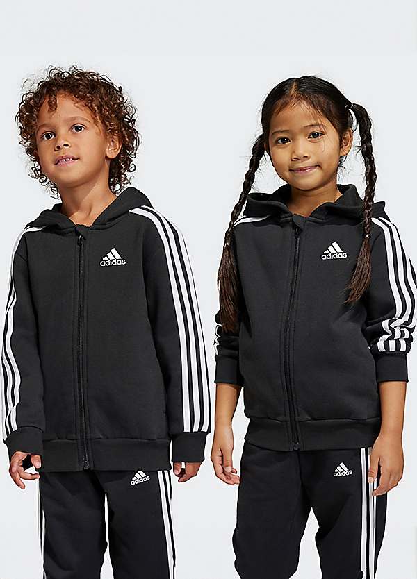 Kids Zip Through Hooded Sweat Jacket by adidas Performance Look Again