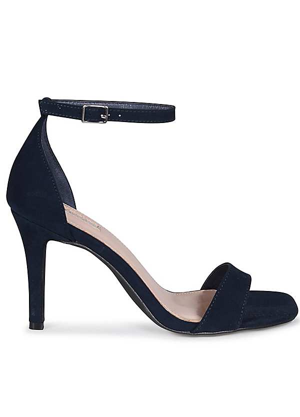 Navy barely clearance there block heels