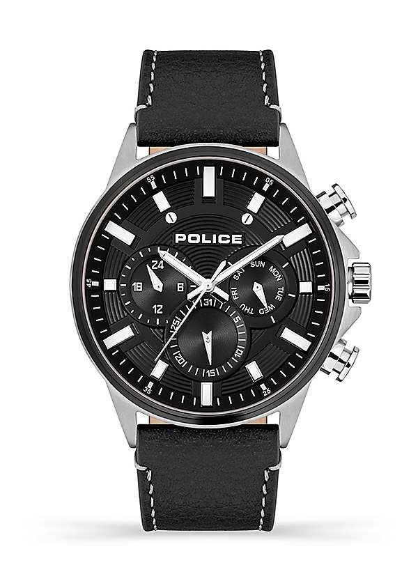 Police leather watches hotsell