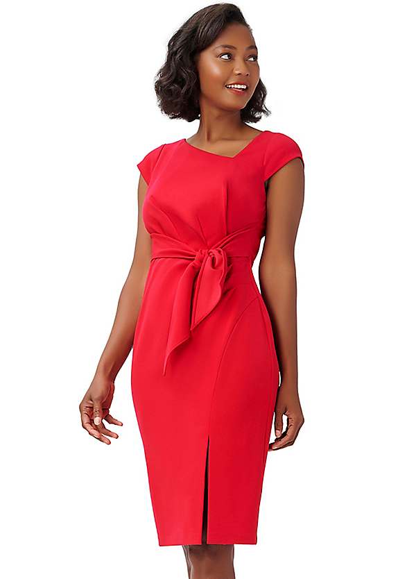 Knit Crepe Midi Dress by Adrianna Papell Look Again