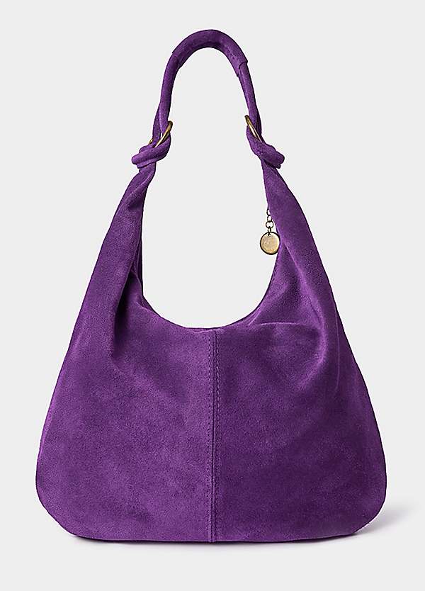 Knotted Handle Slouchy Suede Bag by Joe Browns