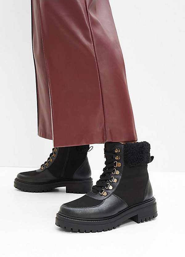 Lace-Up Winter Ankle Boots by bonprix Look Again