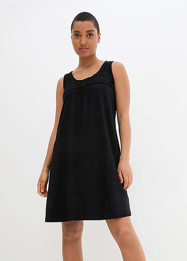 Lace Yoke Dress by bonprix | Look Again