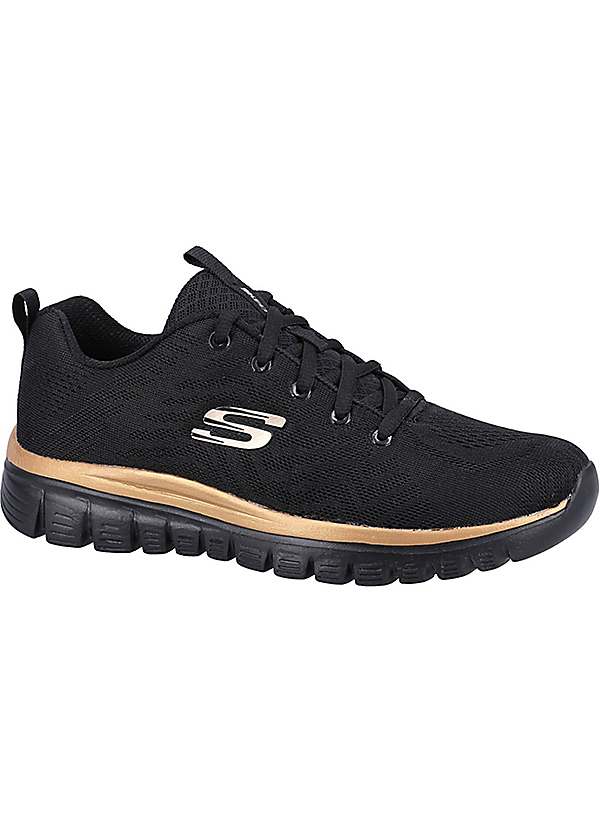 Ladies Black Graceful Get Connected Trainers by Skechers