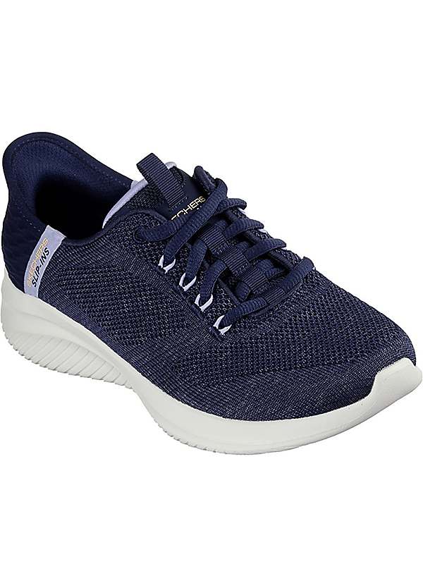 Ladies Blue Hands Free Slip ins Ultra Flex 3.0 Trainers by Skechers Look Again