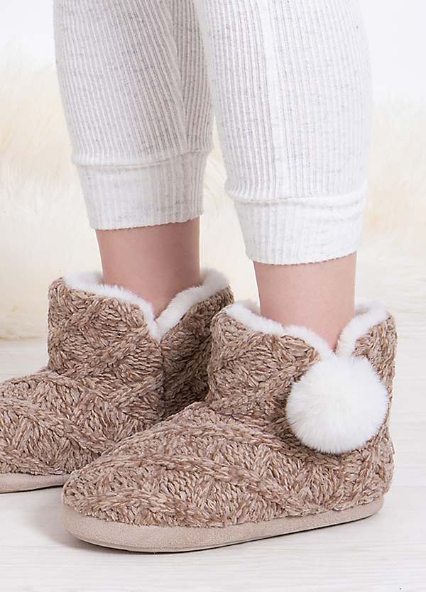 Ladies boot style slippers hotsell