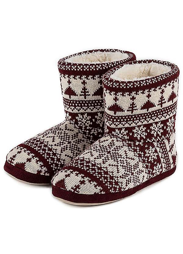 Totes best sale fairisle slippers