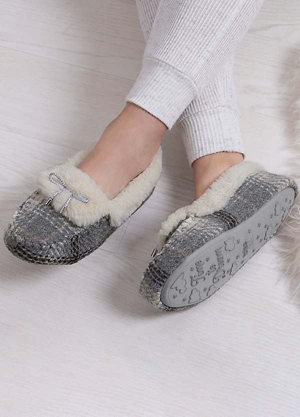 Ladies grey clearance slippers