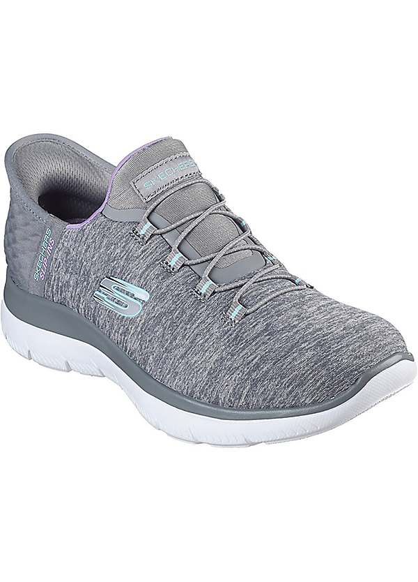 Ladies Grey Summits Dazzling Haze Trainers by Skechers